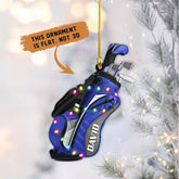 Riveprints Personalized Golf Ornament Golf Clubs Ornament Golfer Gift Xmas Golf Bag Ornament Golf Team Ornaments Golfer Christmas Ornament 2024 Golf Christmas Tree Decor Golf Gifts (ON310)